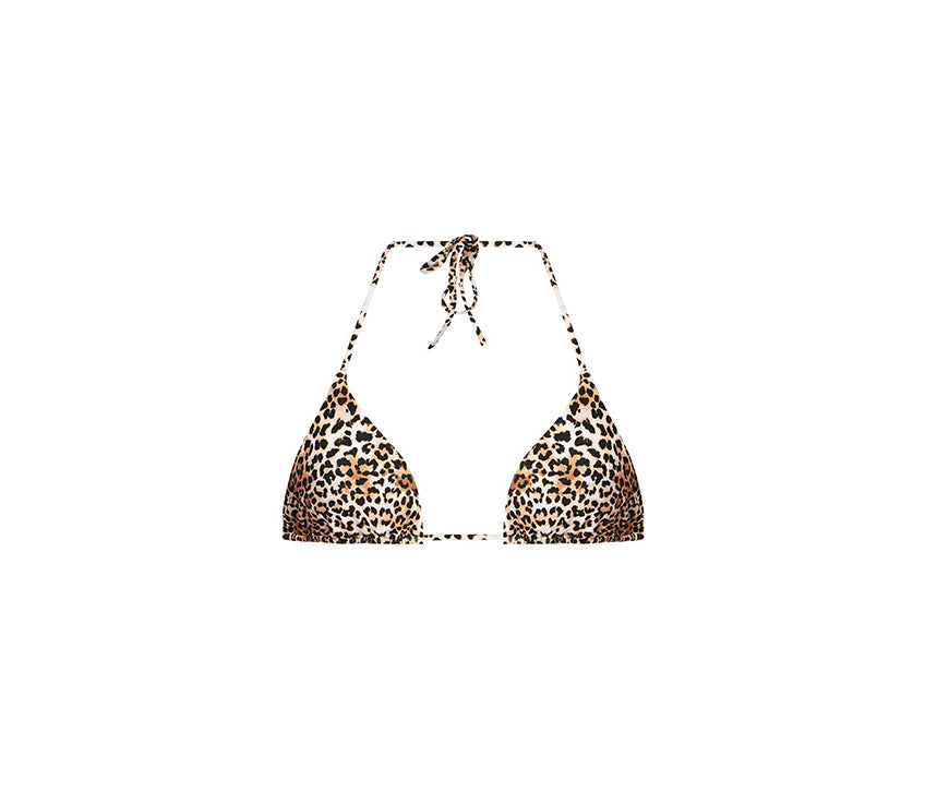 Leopar Üçgen Bikini Üst // QN-1013