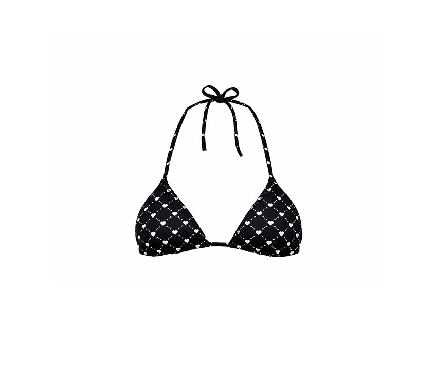 Siyah Kalpli Üçgen Bikini Üst // QN-1002